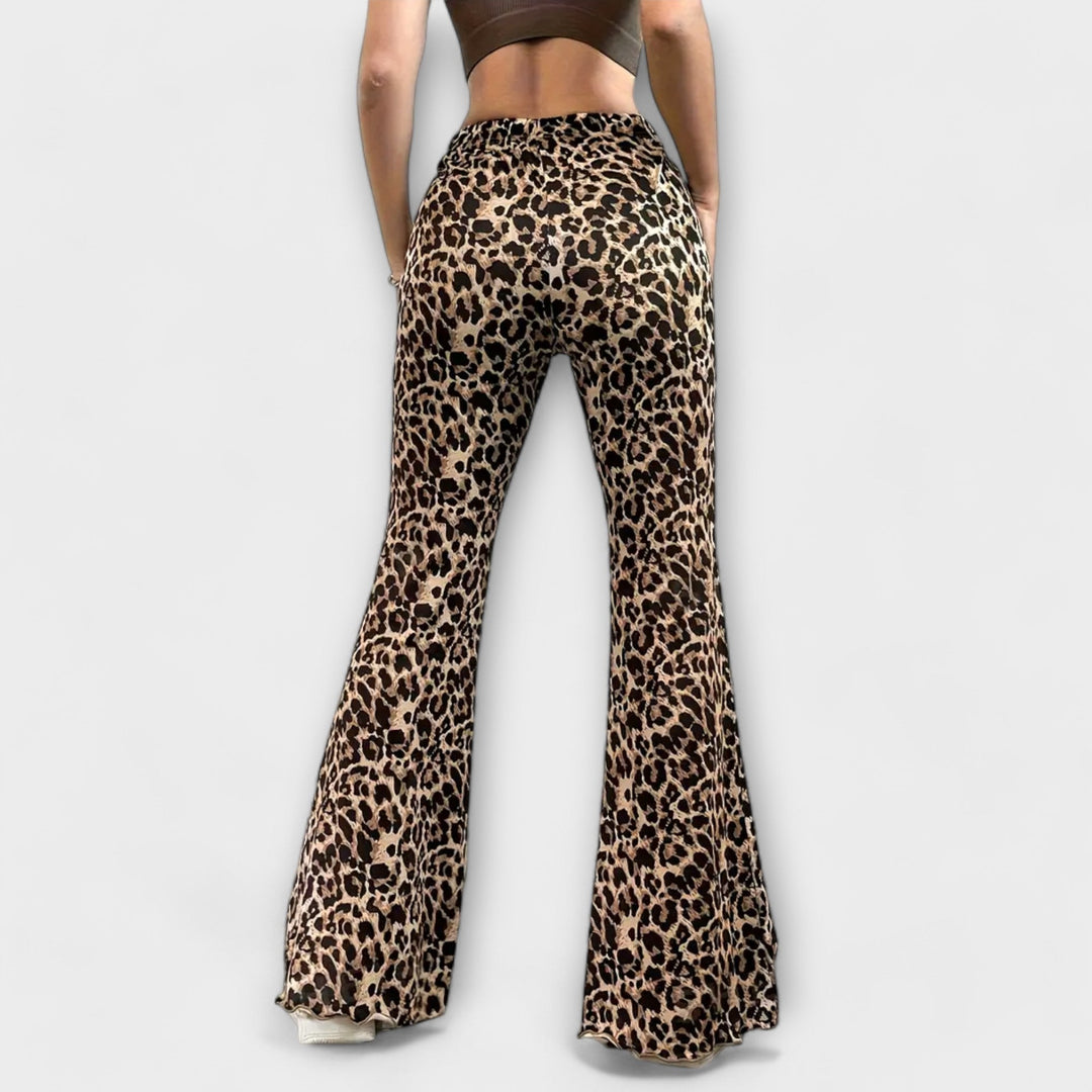 Berenice - Bootcut leopardie kocky