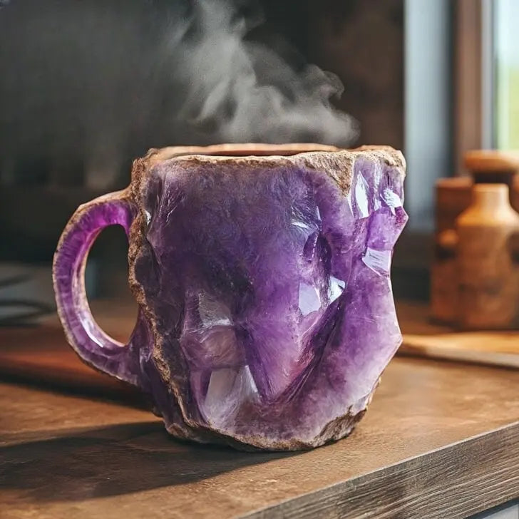 Чаши за кафе с минерални кристали